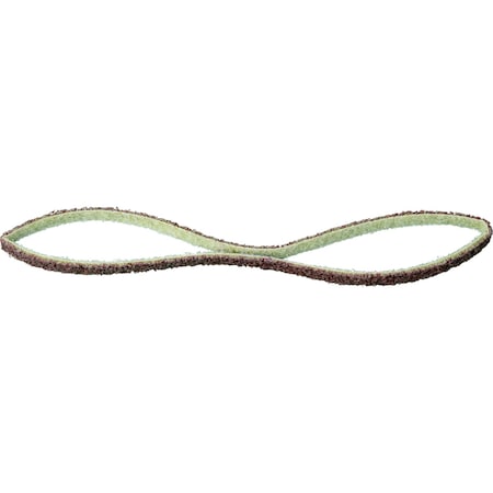 Pferd Sanding Belt, 1/4" W, 18" L, Surface Conditioning, Aluminum Oxide, 180 M Grit, Medium, Polivlies 43551